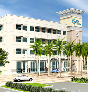 Exterior view of the Leon Medical Center in Miami
